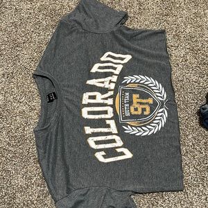 SHEIN Size Med Cropped Colorado T-Shirt